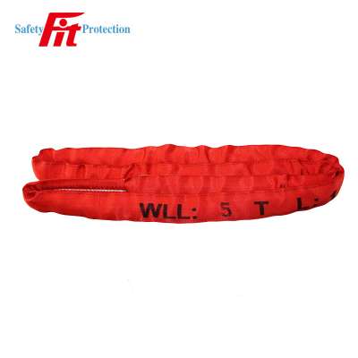 polyester round lifting sling wholesale red 5 ton